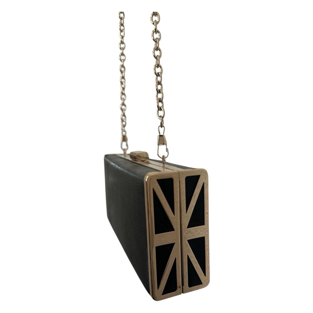 Women's Black Elegant Handbag Ladies Clutch Purse Evening Luxury Bag - Picture 4 of 9